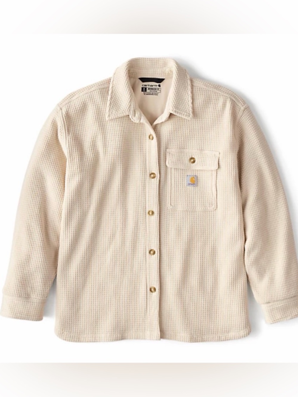 Carhartt Women's Oversized-Fit Heavyweight Waffle Knit Shirt Size 2XL